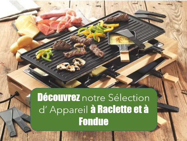 Popup Sélection appareil Raclette Fondue